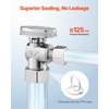 image:imageVEVOR 10 Pack Angle Stop Valve Water Shut Off Valve 12 PEX x 38 OD Compression 14 TurnChrome Plated Brass Shutoff Valves for Bathroom Kitchen Toilet Shower Plumbing10